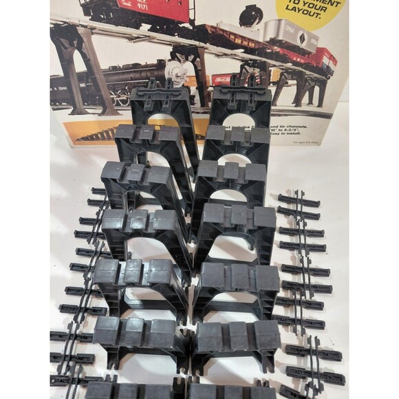 Lionel 6-2110 O/27 Train Gauge Model Railroad Black Graduated Trestle Set w/Box - Picture 6 of 16